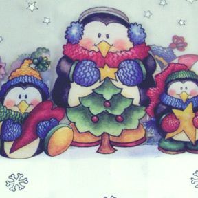 5 X 3 1/4 X 11 1/2 (FAMILY OF PENGUINS) Clear Cello Gusseted Bags (Qty 25)